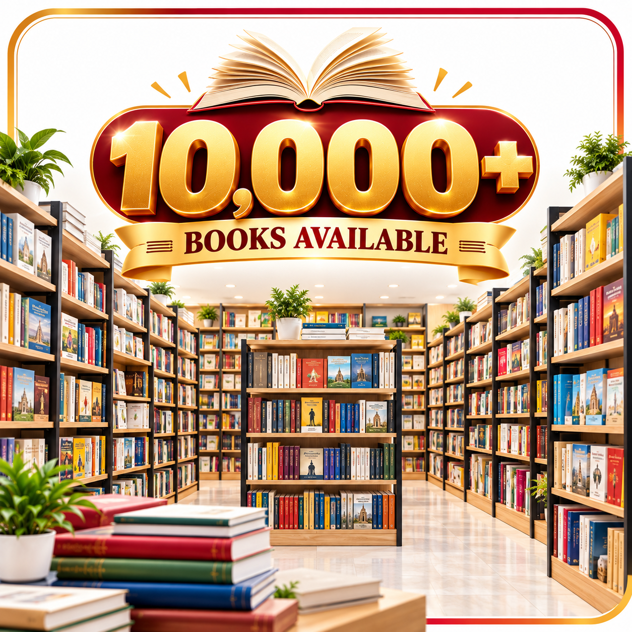 10,000+ Books Available