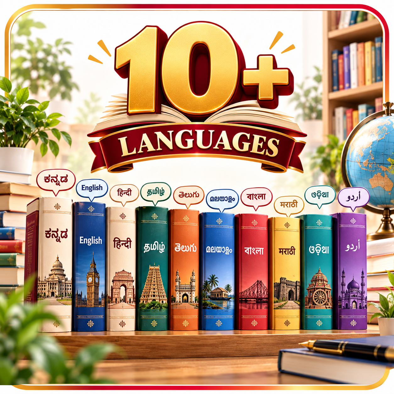 10+ Languages